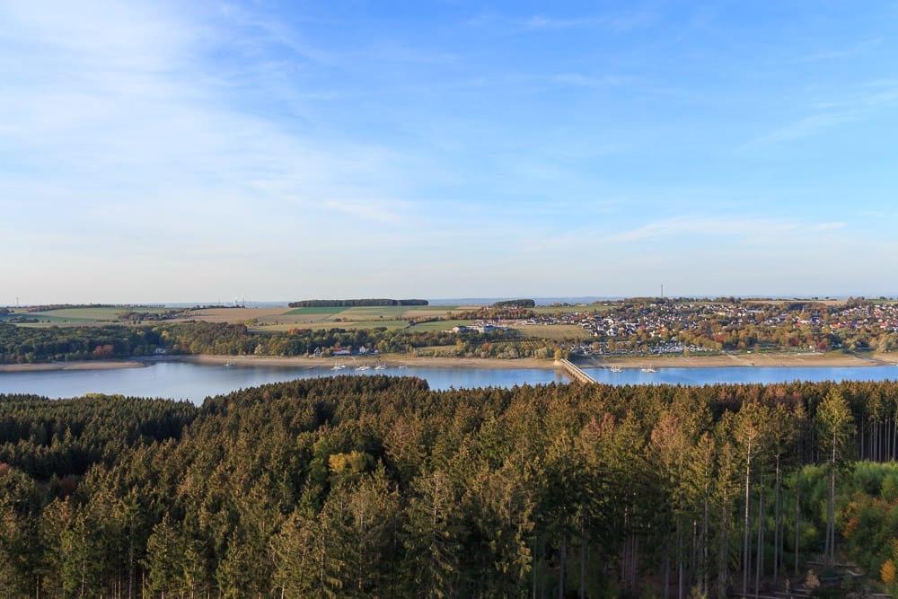 Toller Blick vom Aussichtsturm auf den Möhnesee