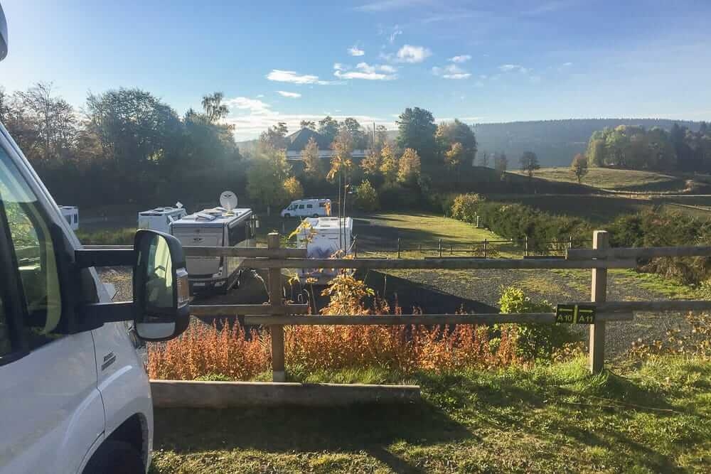 Schöner Stellplatz im Wohnmobilpark Winterberg im Sauerland