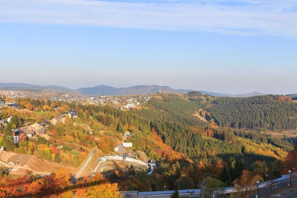 Die Aussicht vom Erlebnisberg Kappe in Winterberg