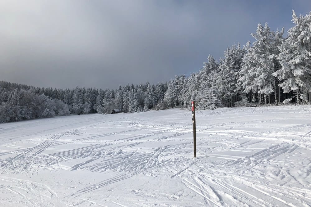 Eine markierte Lopie zum Langlauf im Sauerland