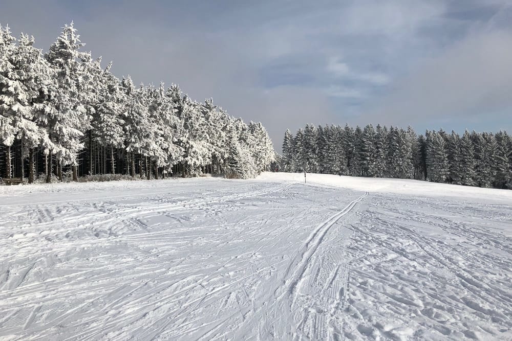 Eine Langlaufloipe in Winterberg im Sauerland