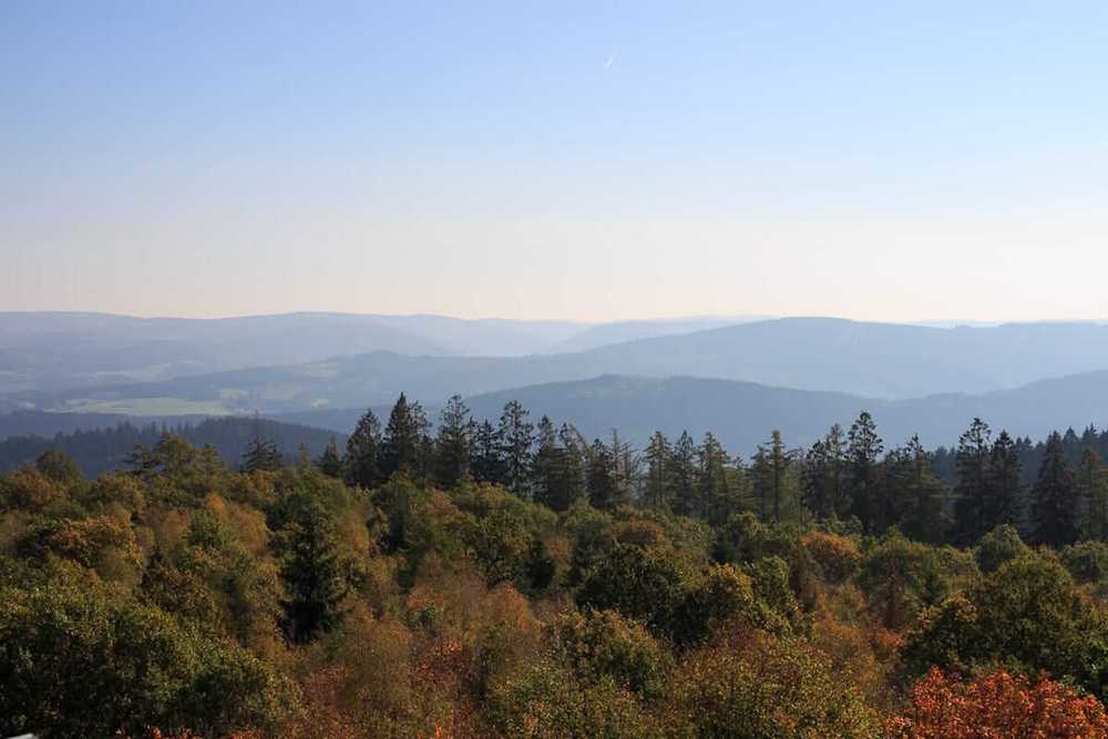 Aussicht von der Plattform Hohe Bracht im Kreis Olpe