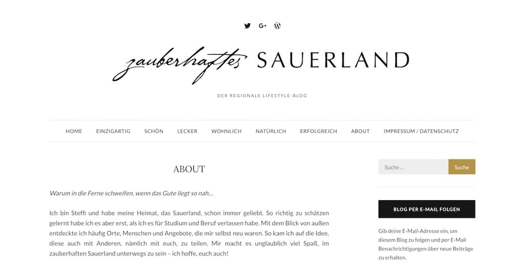 Website Zauberhaftes Sauerland