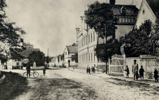 Das kleine Dorf Gusten in Schlesien