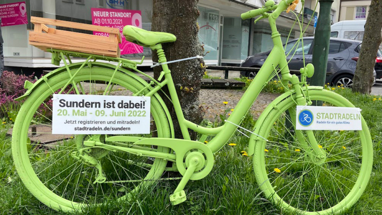 Werbung für das Stadtradeln in Sundern