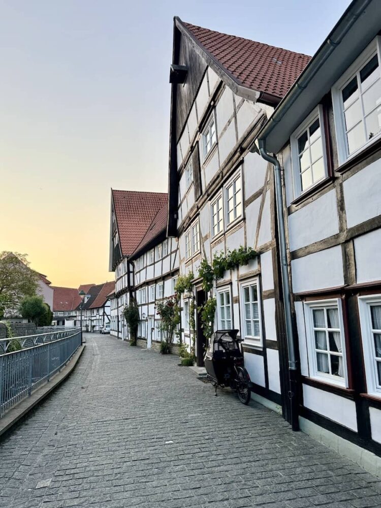 Fachwerkhäuser in der Altstadt von Soest bei einem Rundgang