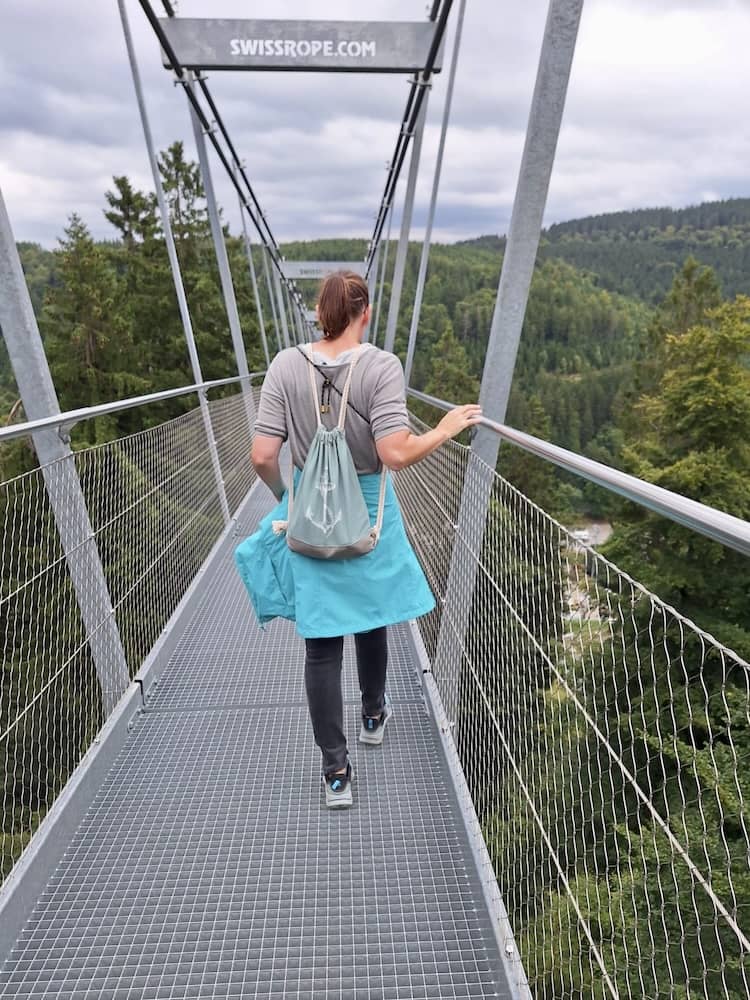 erster Gang über den Skywalk Willingen
